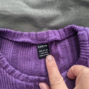Shein purple top parge